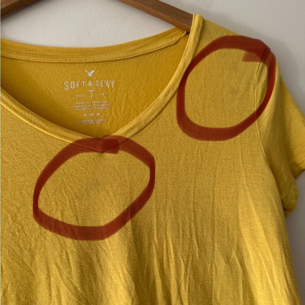 American Eagle Yellow Soft & Sexy Short Sleeve Top - Image 5