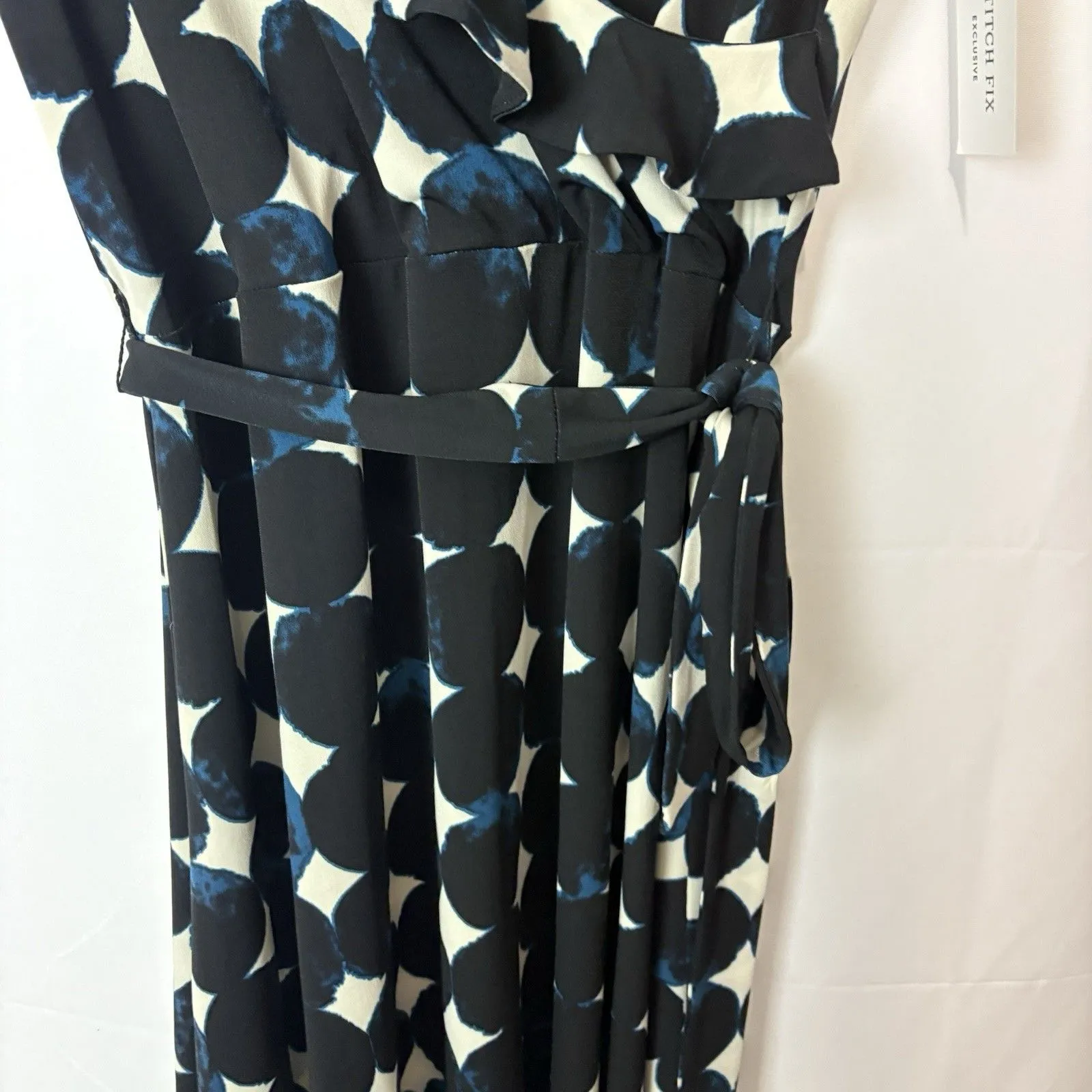 Leota Felicity Sleeveless Dress StitchFix Midnight Moon Faux Wrap Aneeka Knit XL - Image 9