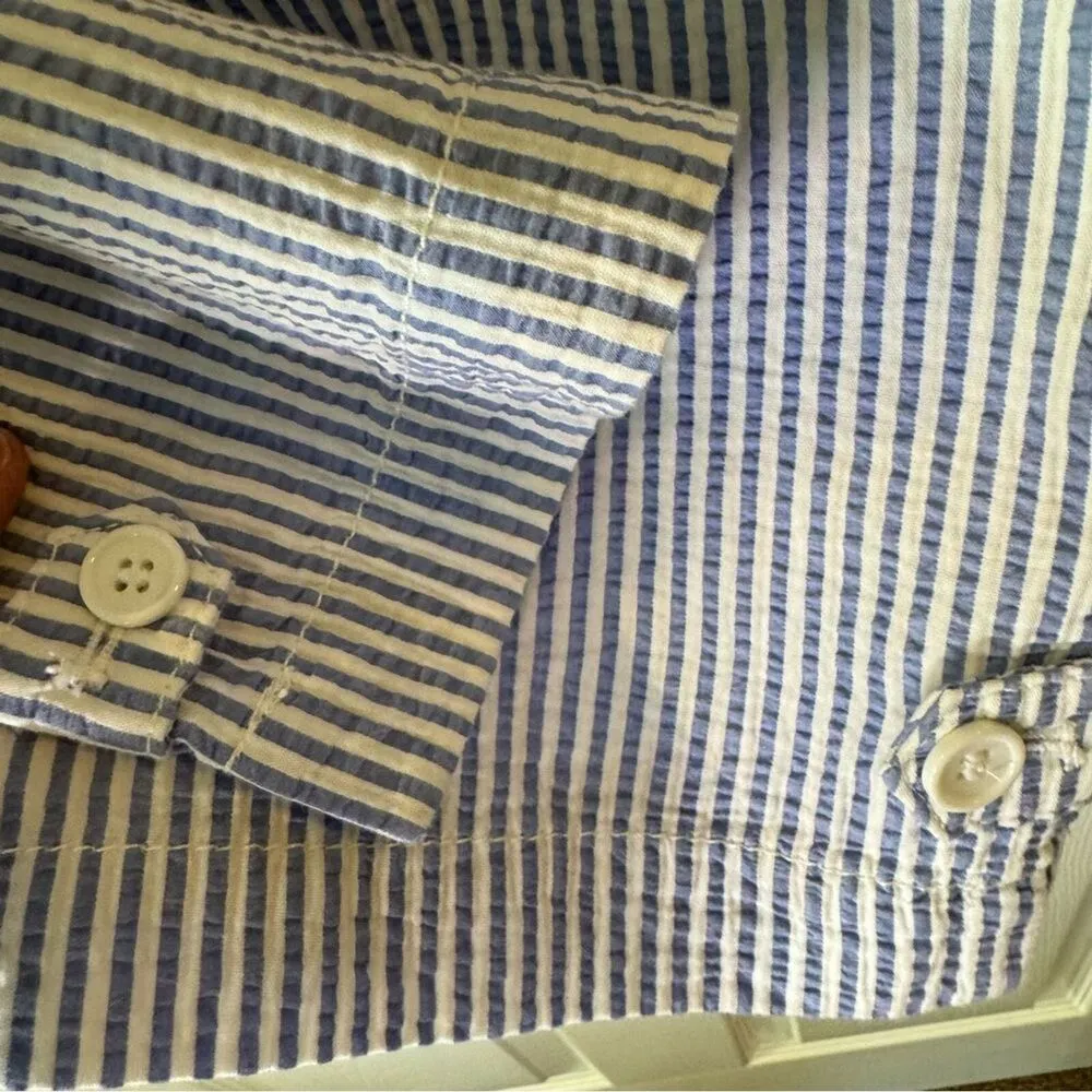 Talbots Perfect Crop Pants At Waist Slim Leg Seersucker Women’s Size 10 NWT - Image 5