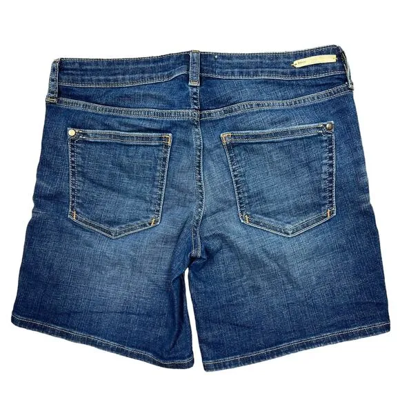 Pilcro Anthropologie Low-Rise Jean Shorts Sz 0/25" Blue Y2K Stretch Denim‎ Jorts - Image 4