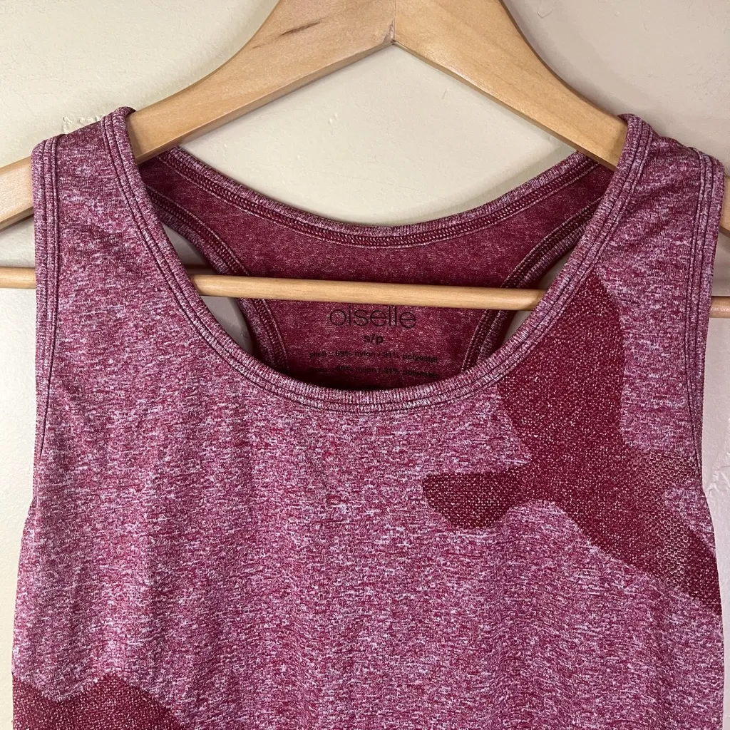 Oiselle Flyte Bird Activewear Tank Size Small Stretch Merlot Performance Wear‎ - Image 2