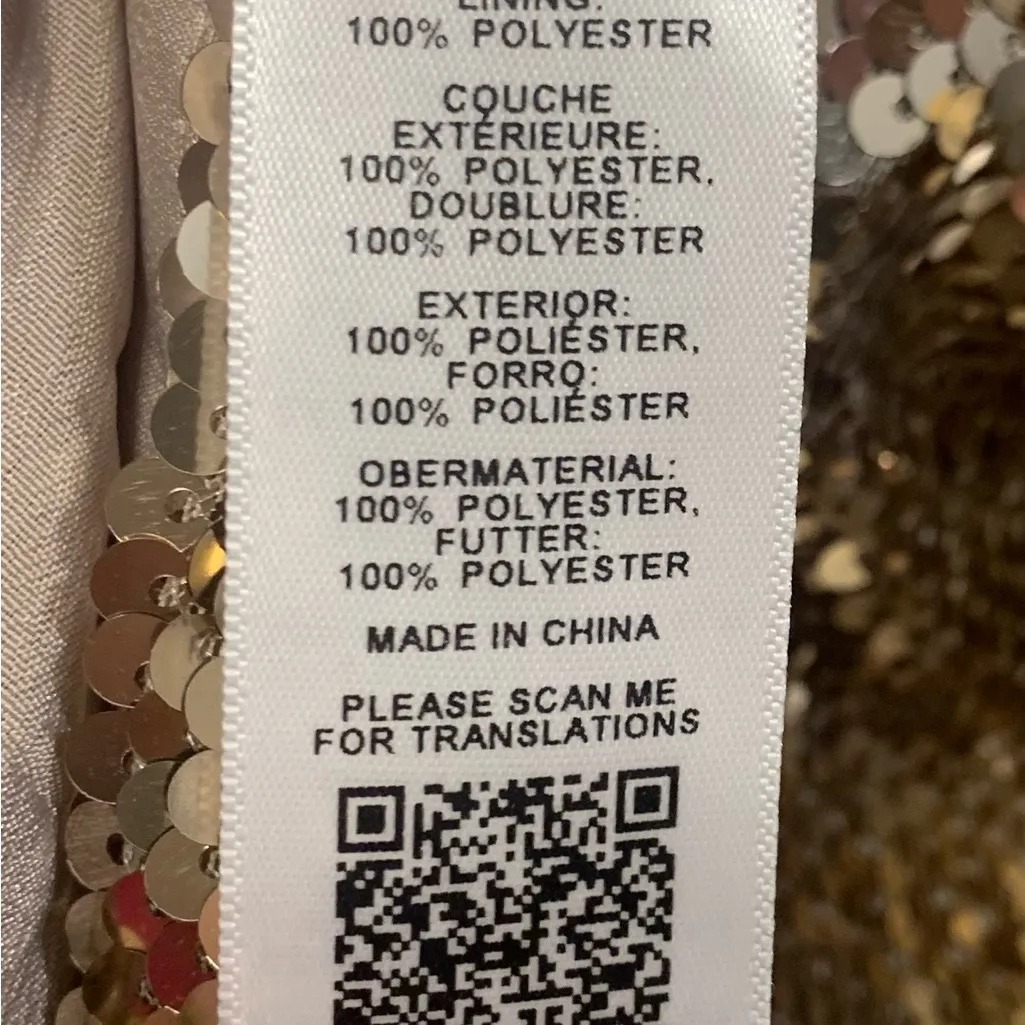 ASOS Metallic Gold Sequin Size 22 Camisole.       2600 - Image 6