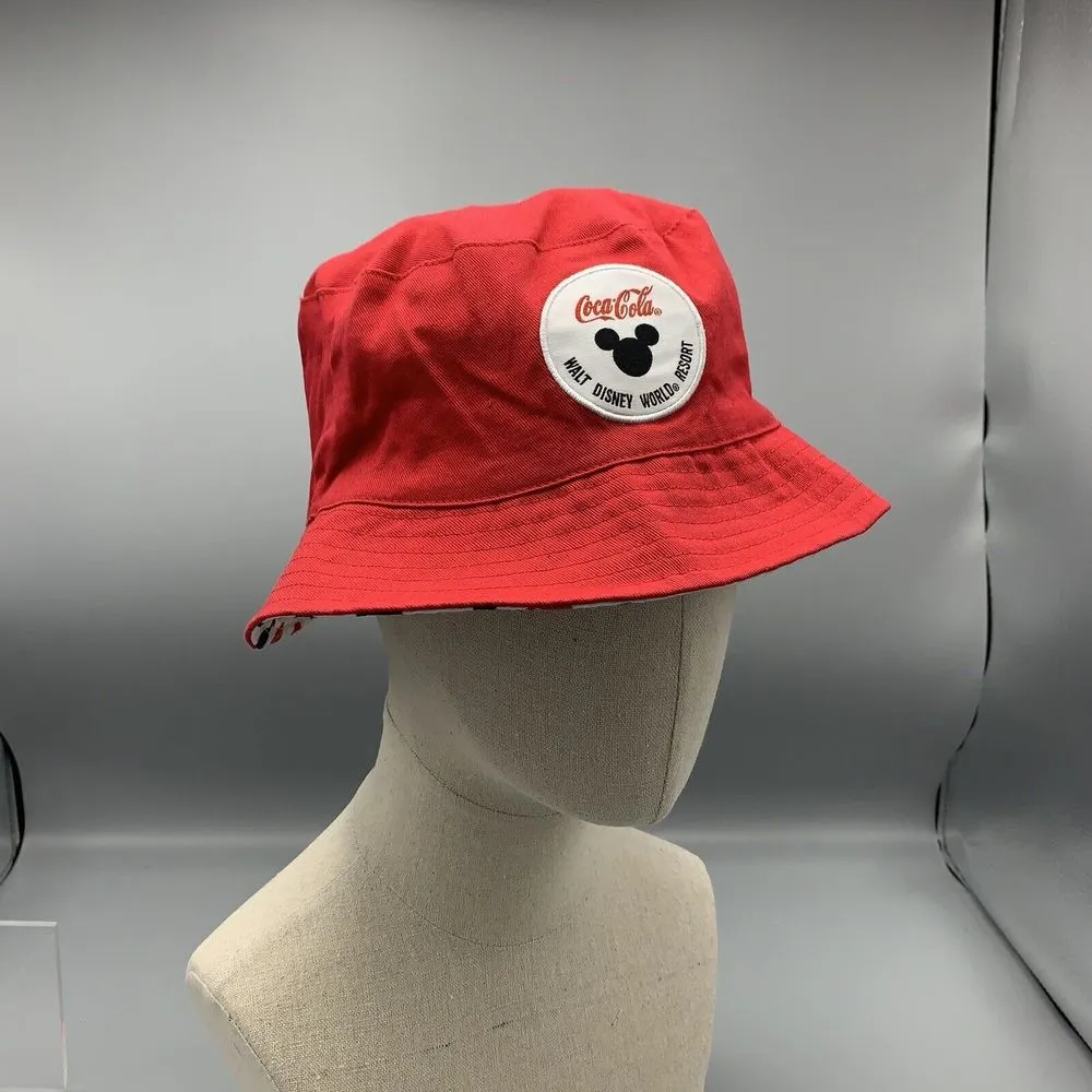 Walt Disney World Resort Coca Cola Reversible Bucket Sun Hat Mickey Mouse Ears - Image 3