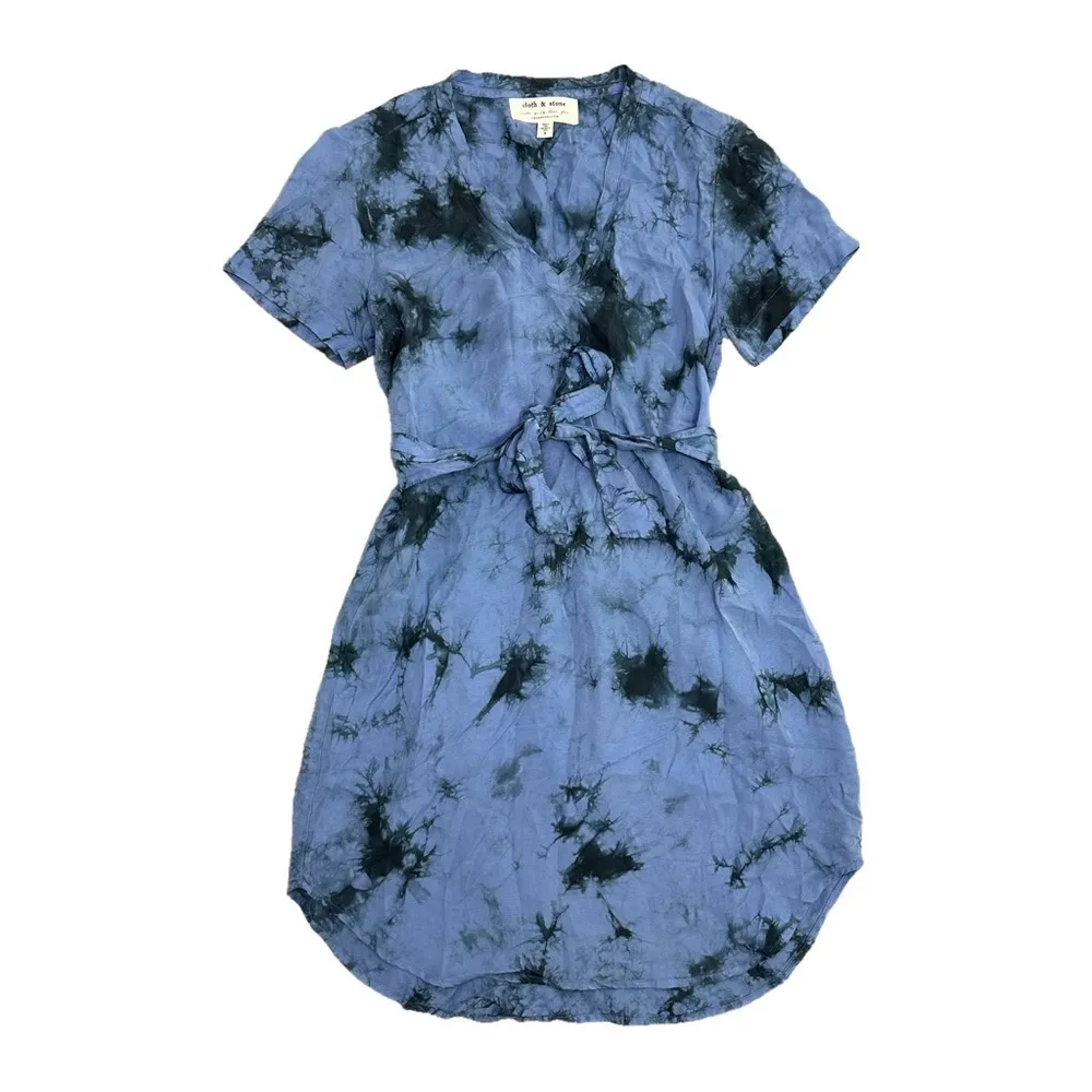 Anthropologie Cloth & Stone Liv Tie-Front Tie Dye Mini Dress S - Image 2