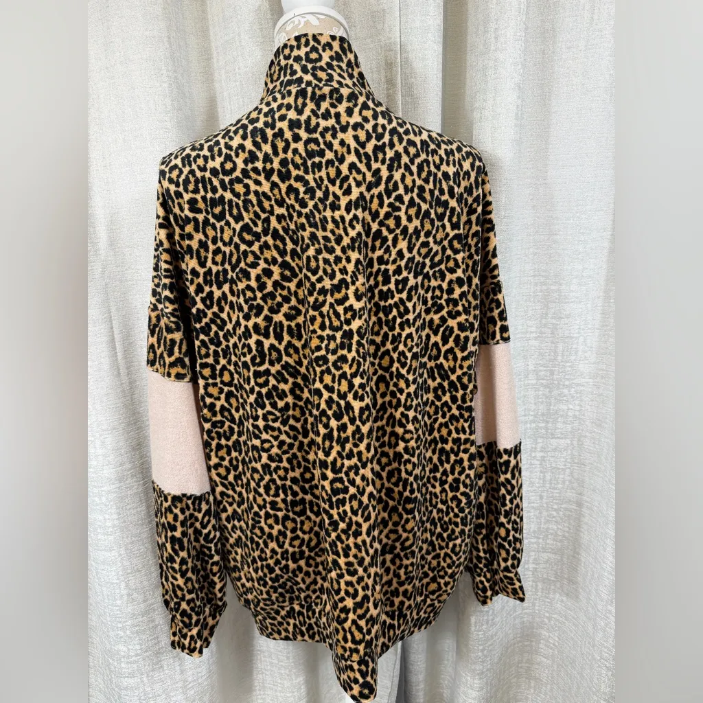 White Birch Leopard Print Quarter-Zip Pullover (Size 1X) - Image 7