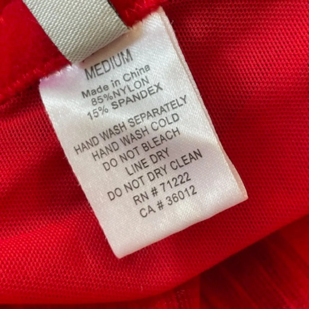 Rampage  Y2k Corset Bustier Coquette Rosebud Red Mesh Top Medium - Image 9