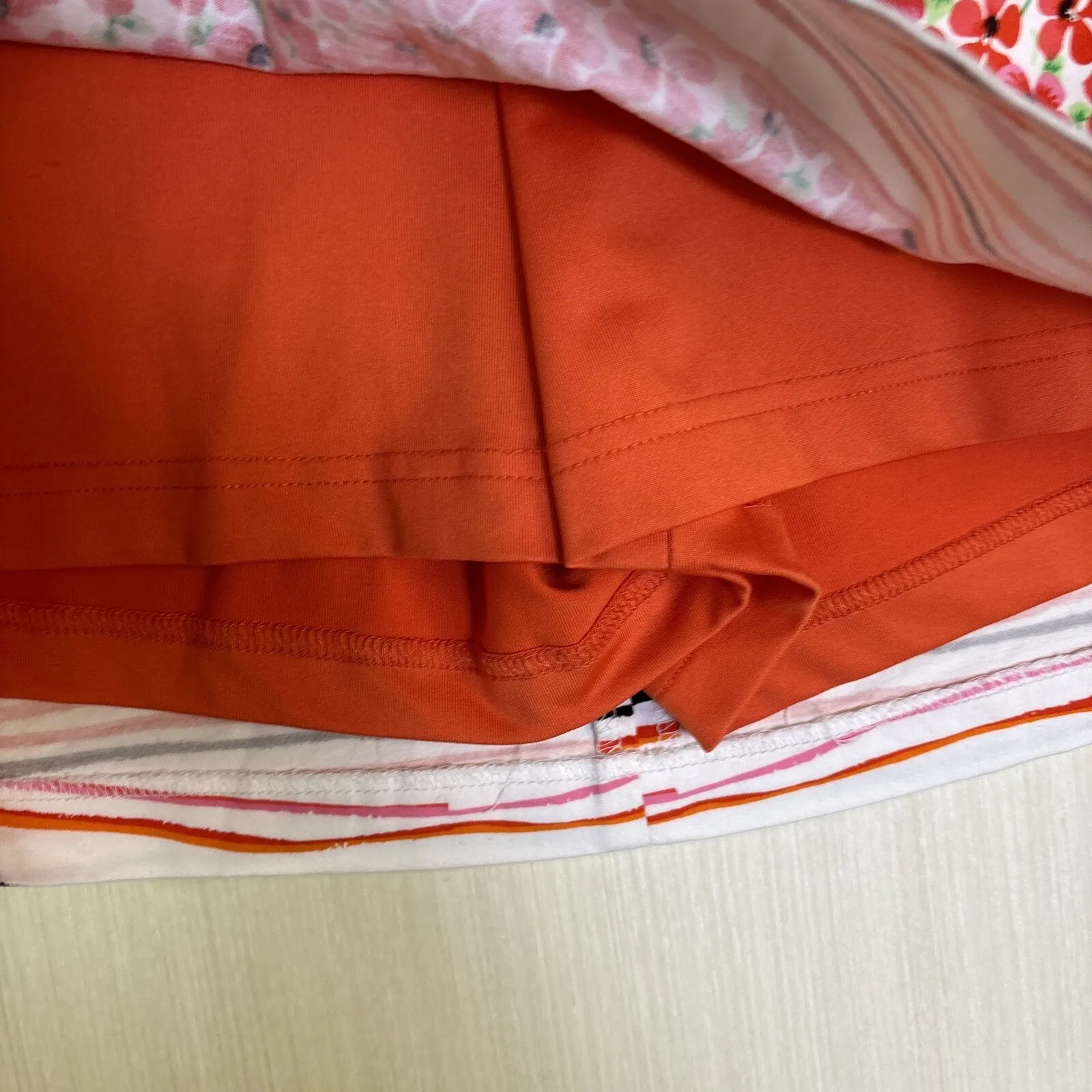 Lady Hagen Golf Skirt Sz 10 Orange Floral Athletic Skort - Image 5