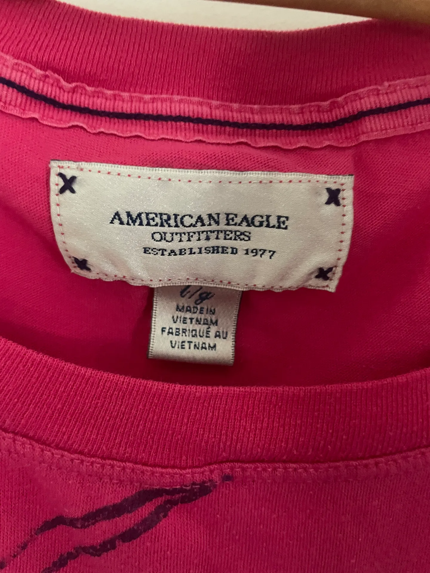 Y2K AEO Pink 1977 TMK Logo Tee Shirt - Image 3