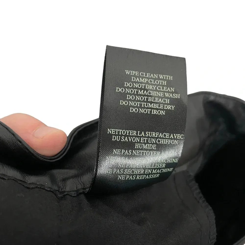 NWOT BlankNYC Vegan Leather Pleated Carrot Leg Pants in Film Noir Size 31 - Image 11