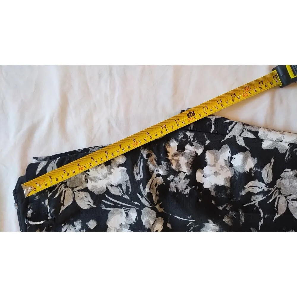 INC International Concepts slim fit Flower Pants black and white SZ 30W/33L - Image 14