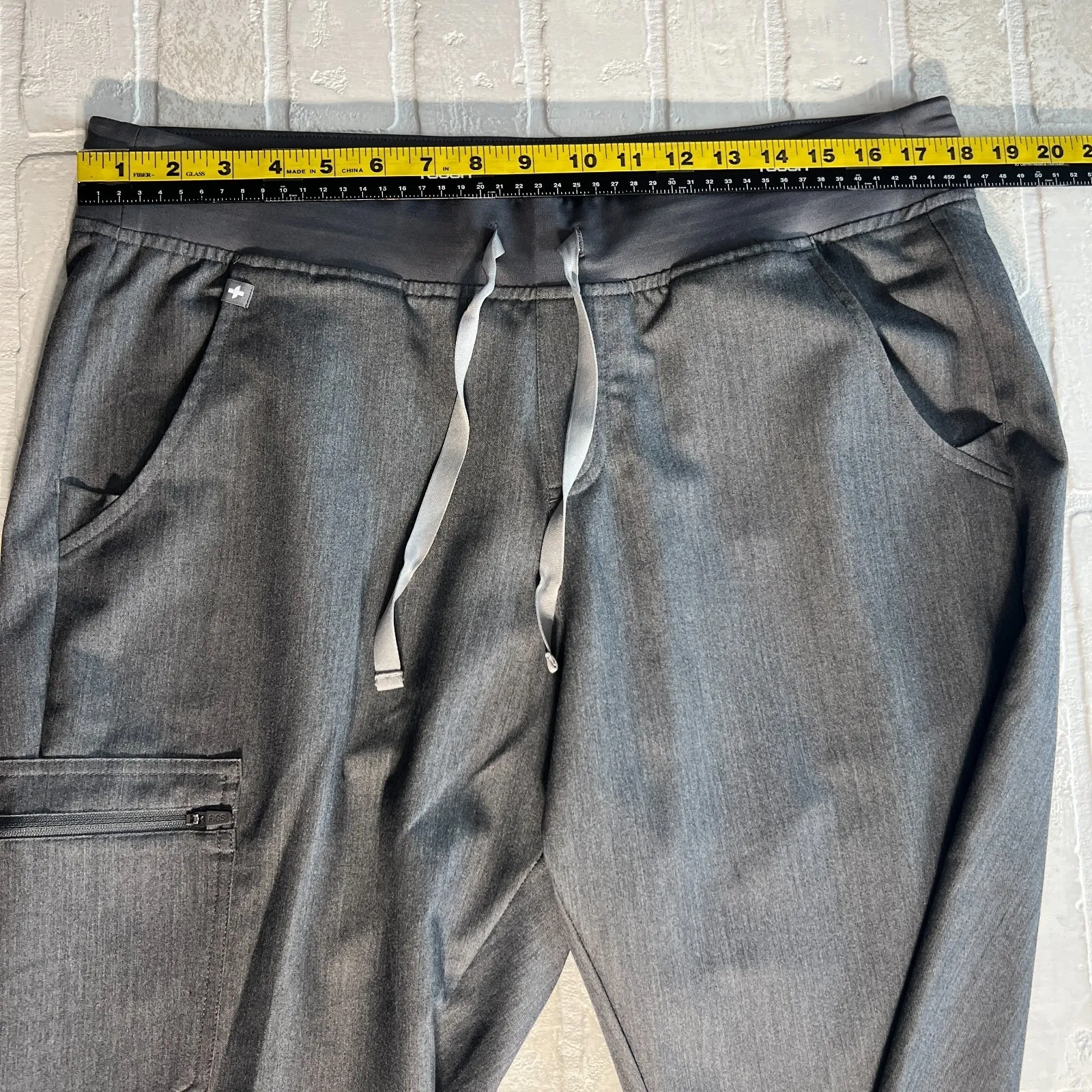 FIGS Zamora Jogger Scrub Pants‎ Womens Large Tall LT Graphite Grey Pull On Comfy - Image 2