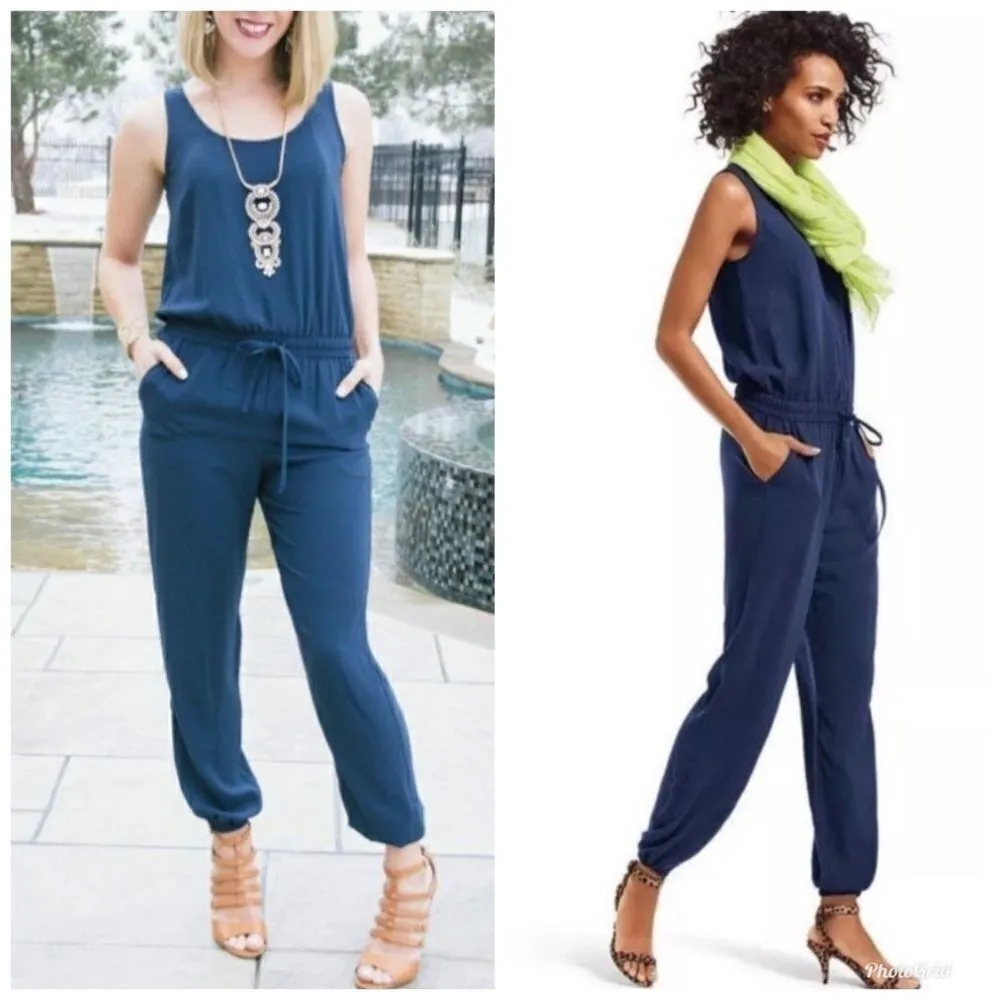 CAbi  French Navy Jumpsuit - Image 2