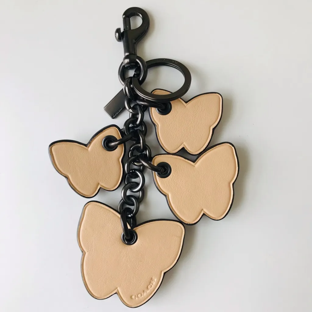 Coach Butterfly Leather Cluster Bag Charm With Snakeskin Patchwork, 72451 - Image 11