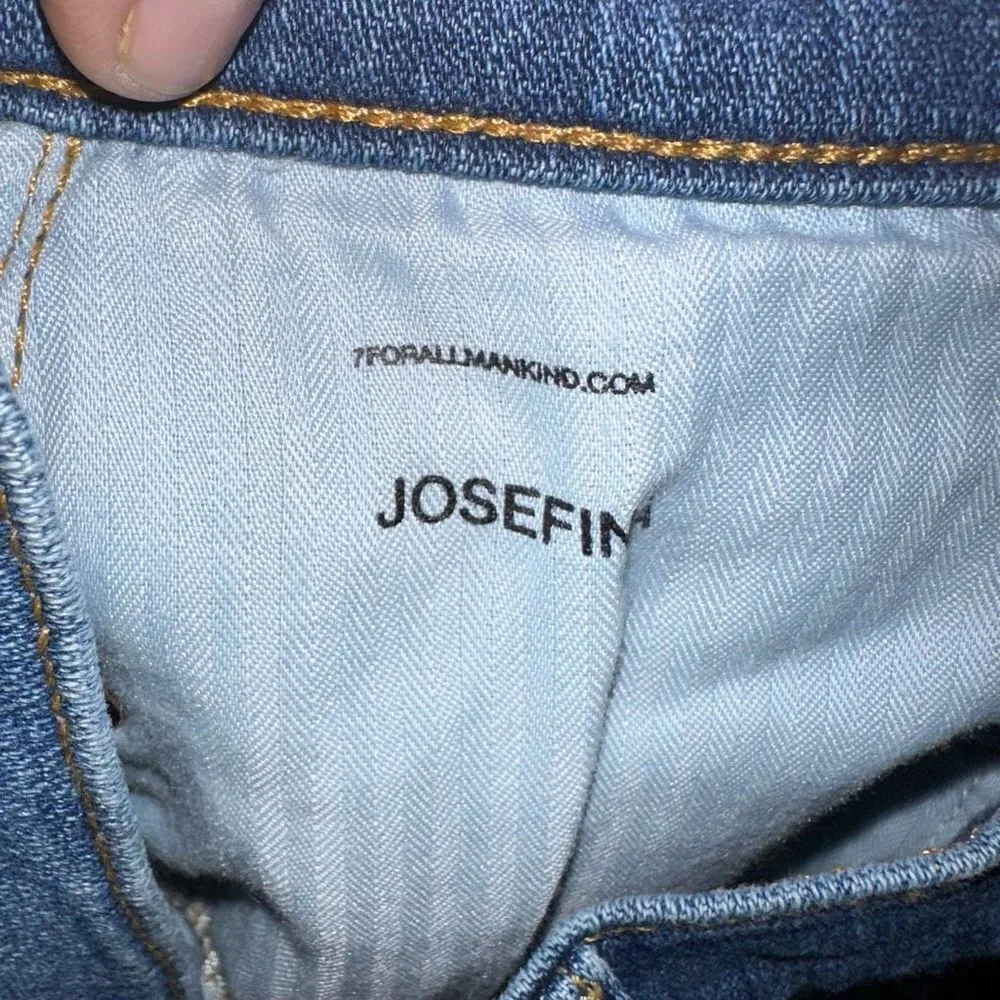 7 for all Mankind 24 Josephina distressed multi button jeans - Image 4