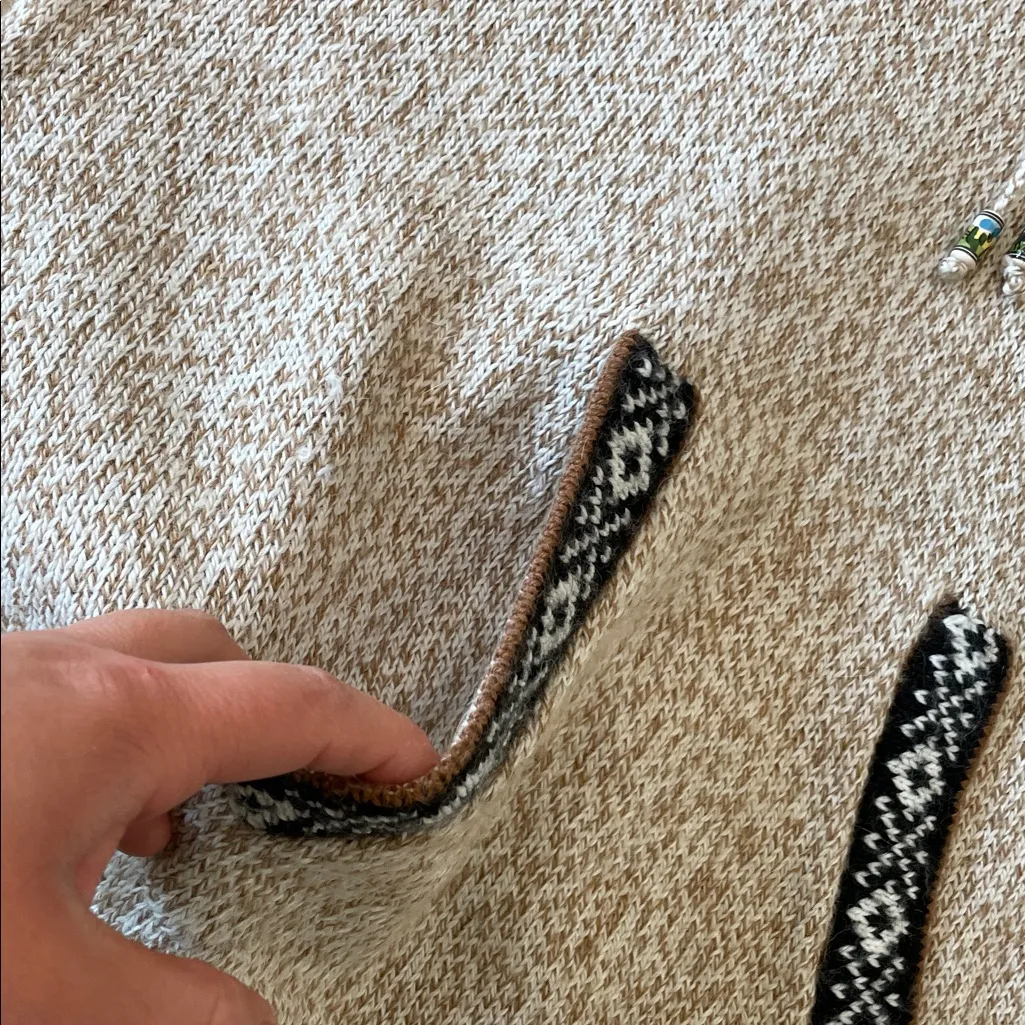 Alpaca Exotic Imports 100% Alpaca Made In Peru Sweater Hoodie Size Large - Image 7