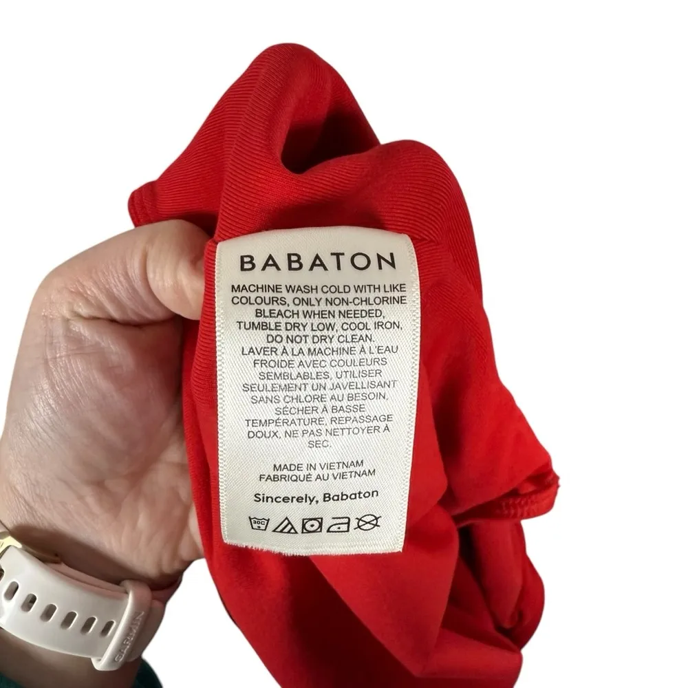 Aritzia Babaton Women’s Contour Sleeveless Square Neck Bodysuit in Red Size S - Image 8