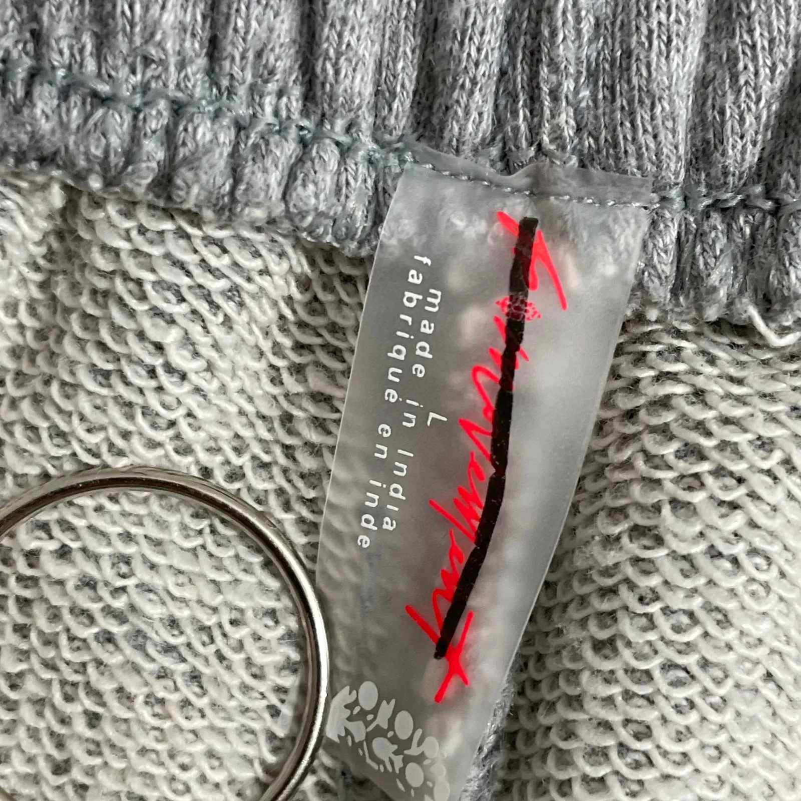 NEW FREE People FP Movement All Star Logo Pants Sweatpants LG Grey Heather White Gray - Image 8