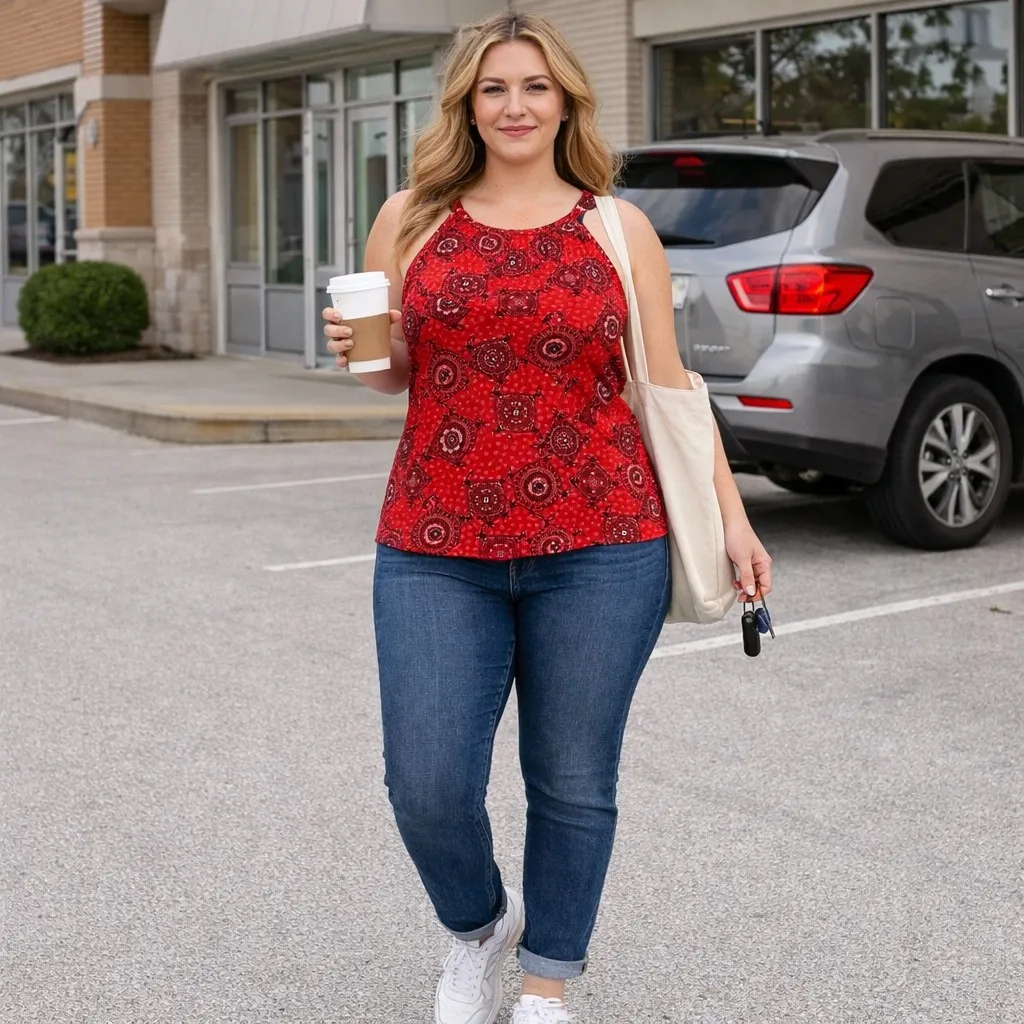 Lane Bryant Women's Sleeveless Halter Neck 100% Rayon Tank Top Blouse Size 16 - Image 10