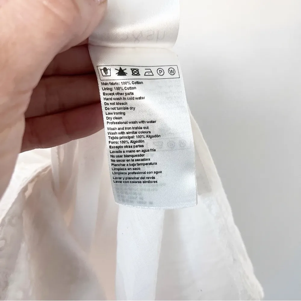 BA&SH Selya Broderie Anglaise Cotton Midi Shirt Dress in White - Image 8