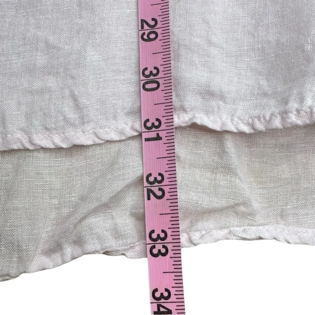 cp shade Light Pink Linen Long Sleeve Shirt Dress Size XS - Image 6