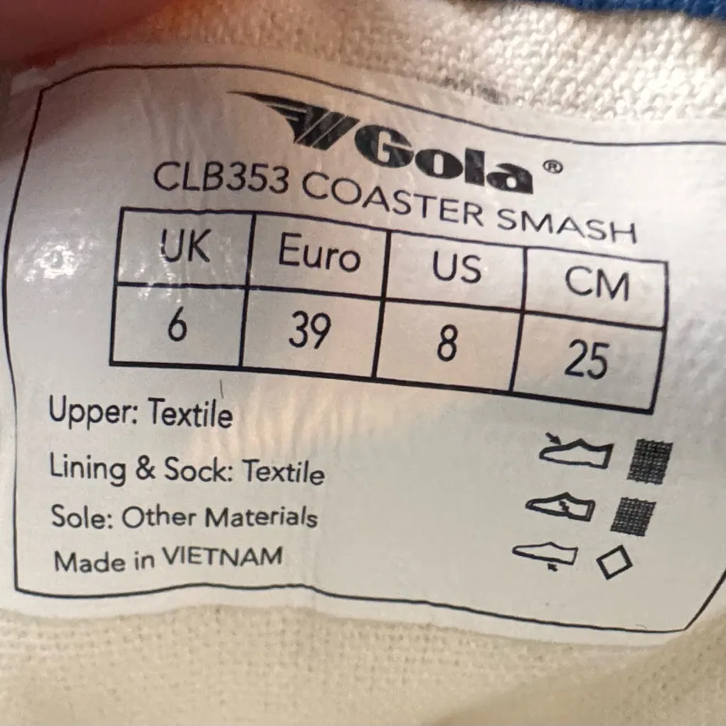 Gola Coaster Smash Womens White Canvas Lifestyle Sneakers Shoes - Image 5