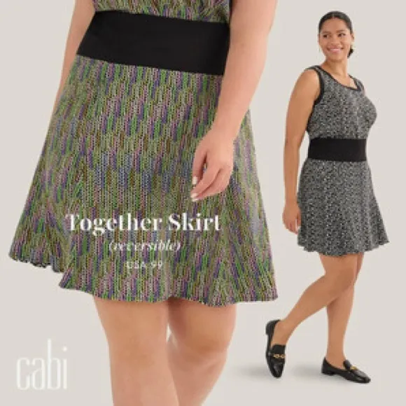 Cabi Together Reversible Flirty A-Line Flouncy Skirt Style 6755 Size Medium - Image 2
