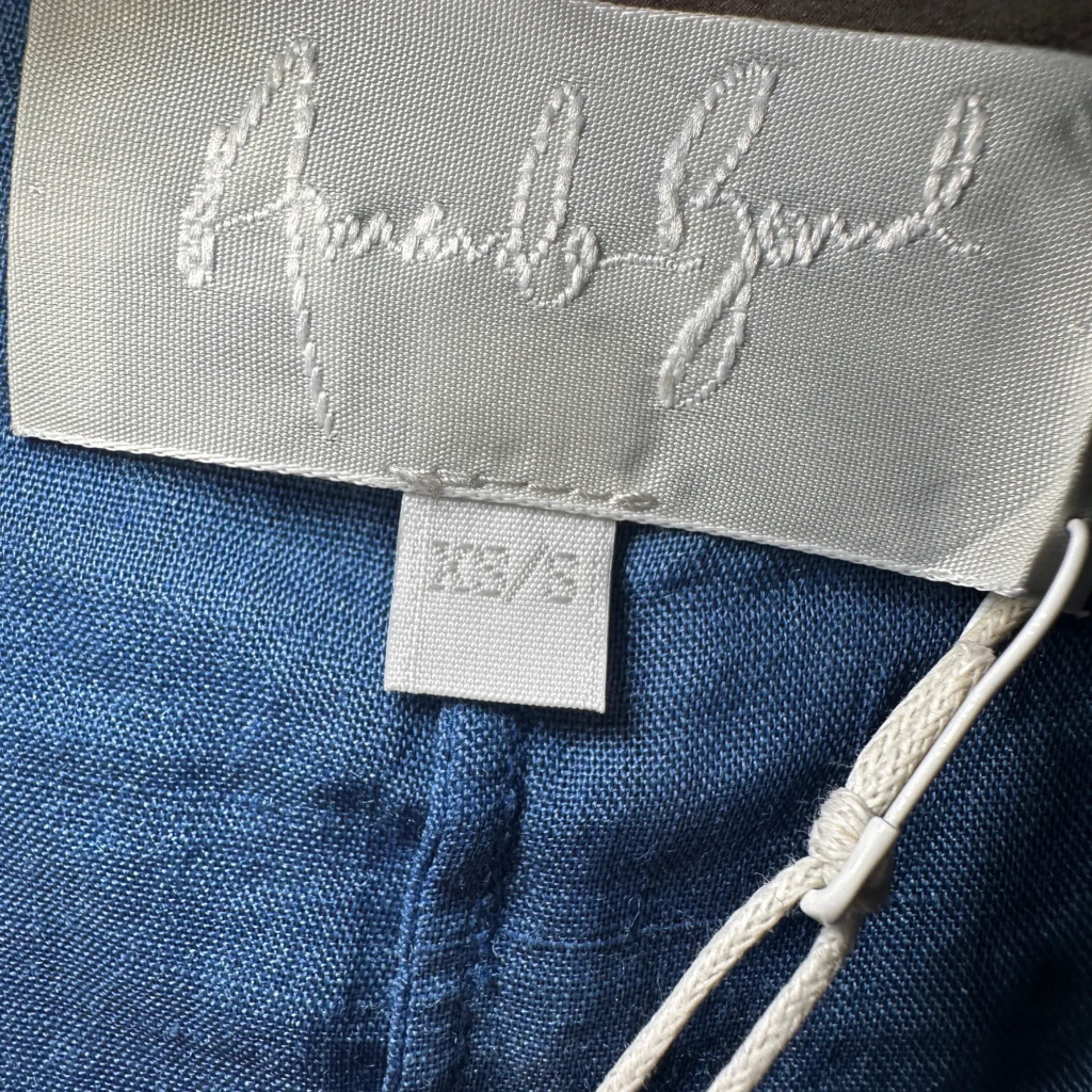 Amanda Bond Hand-Dyed Blue Ramie Caftan Dress XS/S Resort Hand Dyed Rare NWT - Image 12