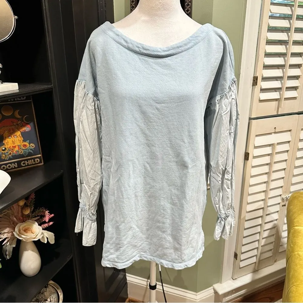 Pilcro and The Letterpress Mixed-Media Pullover Size Small - Image 2