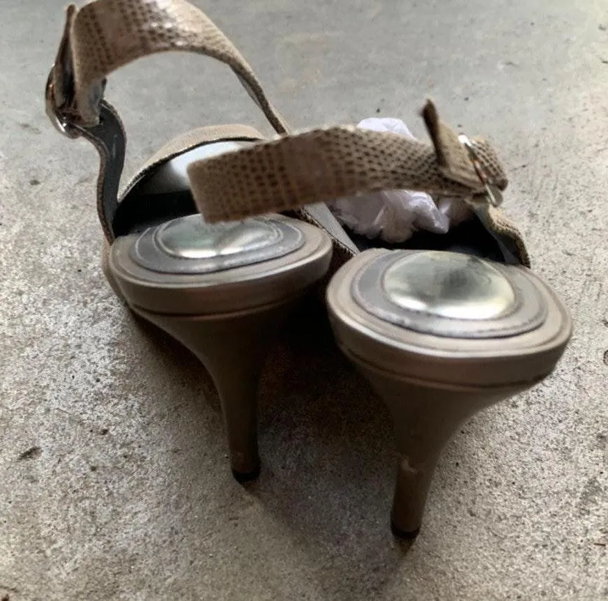 Alfani Alexis Pewter Peeptoe Pumps - Image 2