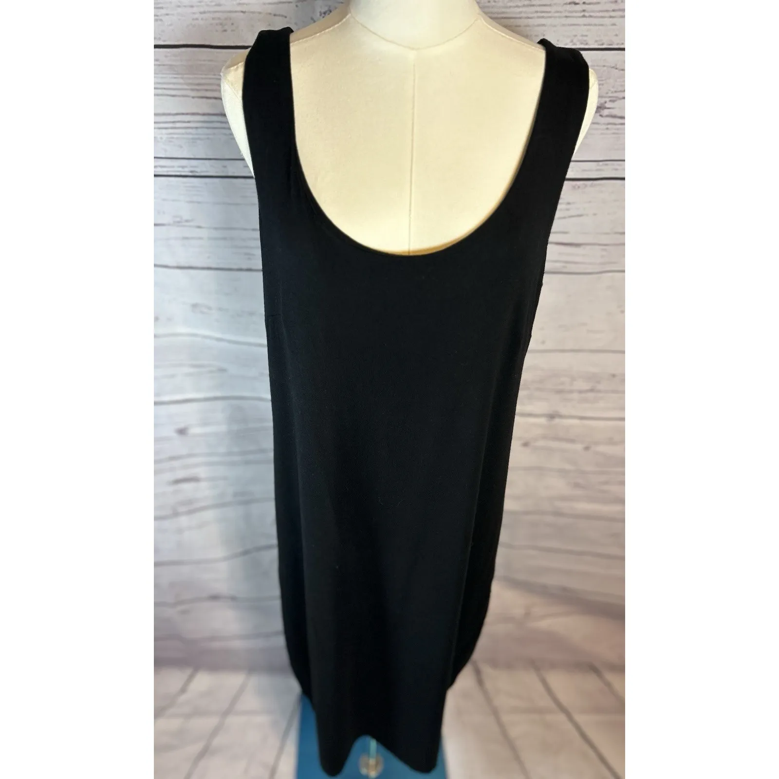Black Minimalist Sleeveless Stretchy Relax Maxi Dress Bar III Women’s 2X - Image 2