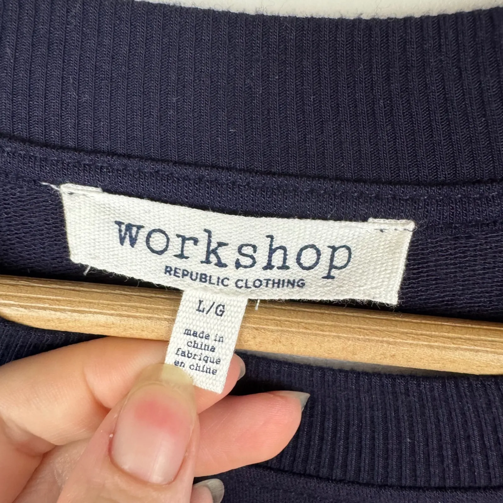 Workshop Womens Striped Mon Amour Top Sz Large Graphic Pullover French Comfort - Image 7