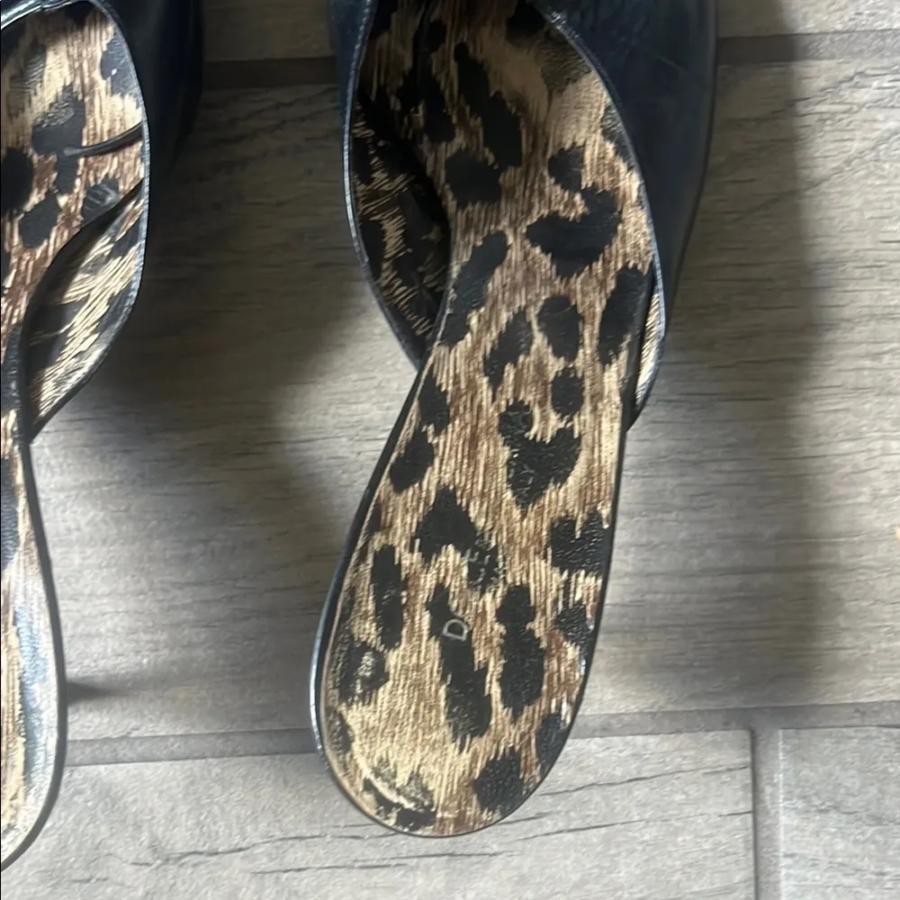 Dolce & Gabbana Black Mules with Leopard Print Interior - Image 5