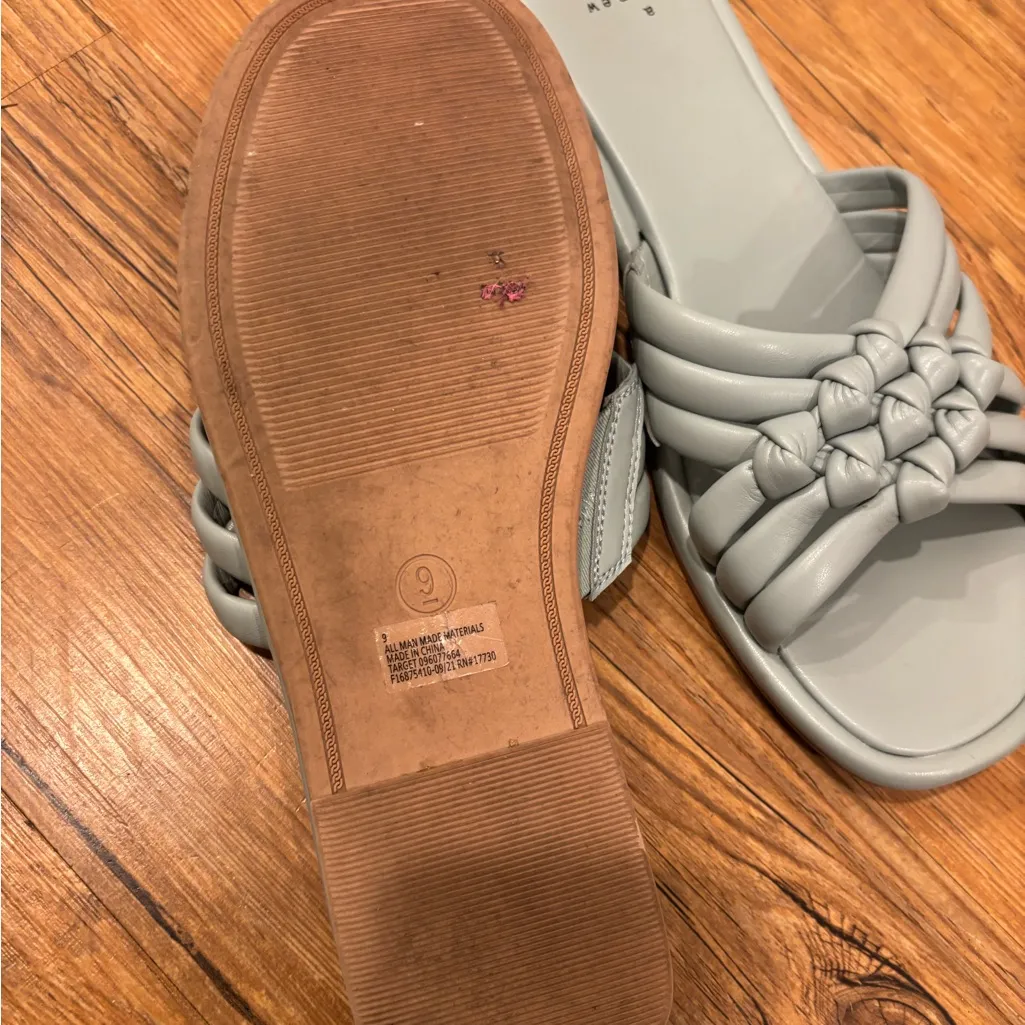 a new day Women's teal Braided Slide Sandals - Image 2