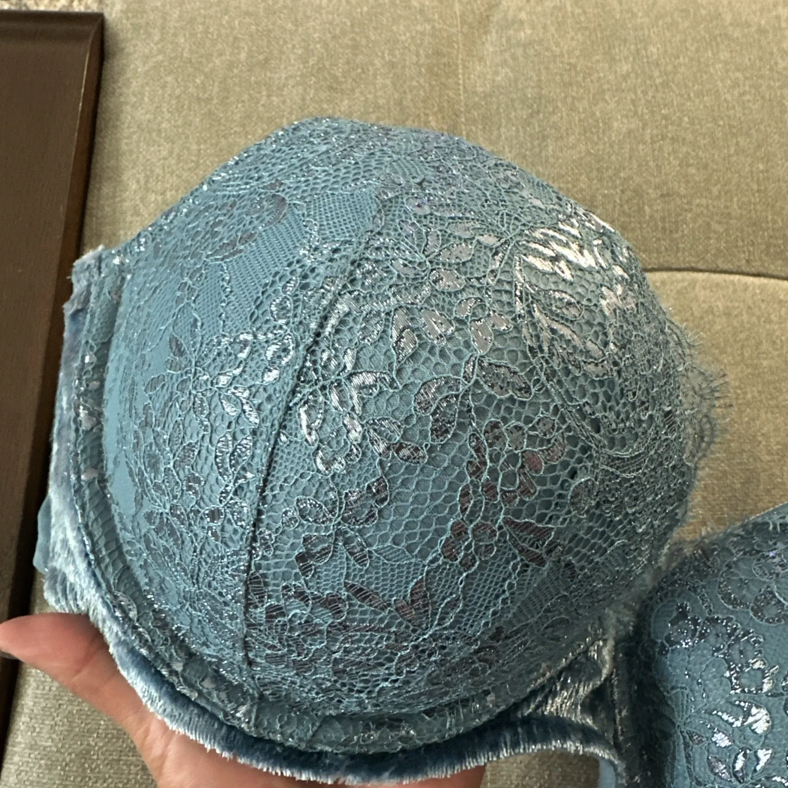 NWT Victoria's Secret Sexy Tee Lace Push-Up Bra 38D Pool Blue - Image 5