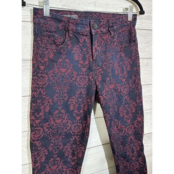 Kut from the Kloth Womens Size 4 Brigitte Ankle Skinny‎ Jean In Damask Print - Image 2
