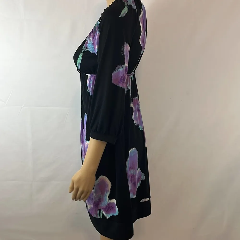 Inc International Concepts Petite Size Small Dress with Purple Flowers - Image 3