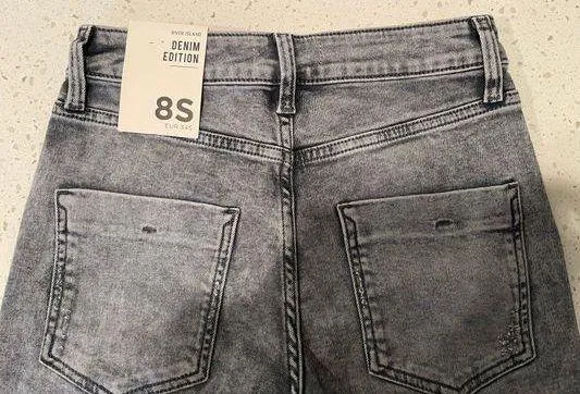 River Island Grey High Waisted Flare Jeans (US4) - Image 5