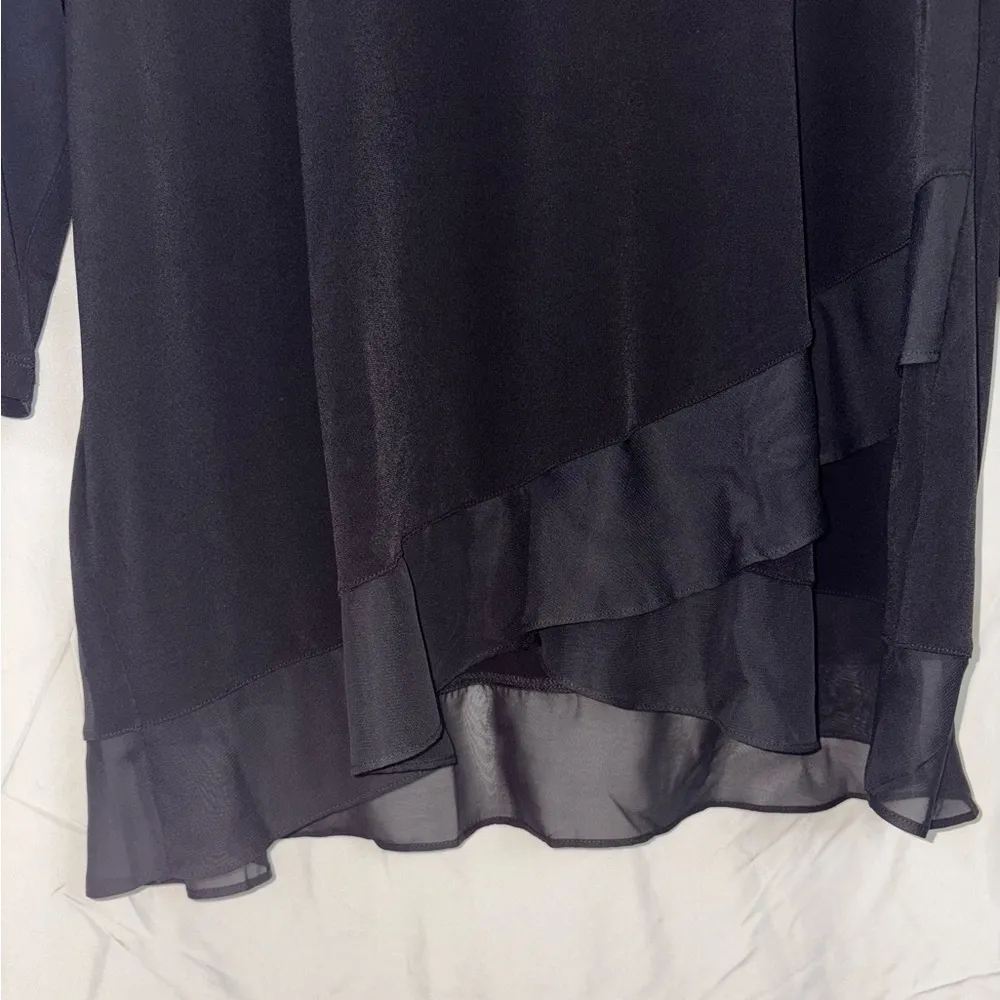NWT Allison Daley Black Size 1X Elegant Women's Tunic - Image 3