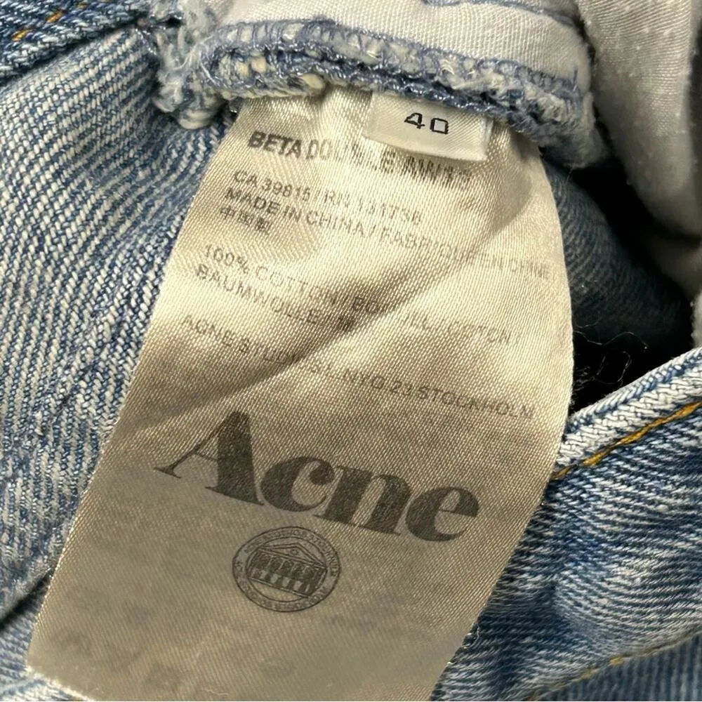 Acne Studios  Denim Blue Jeans Light Wash Boot Cut Womens EUR Size 40 - Image 6