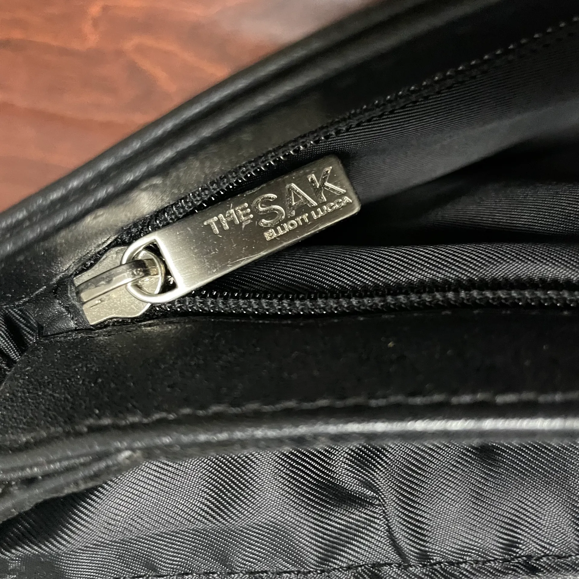 by Elliott Luka Black Shoulder Purse Black and White Houndstooth Pattern - Image 5