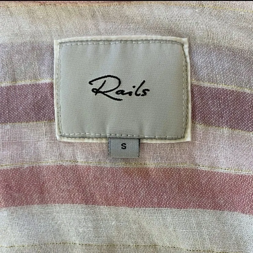 RAILS Sydney Sahara Stripe‎ Button Down Top w/ Split Back - S - Image 8