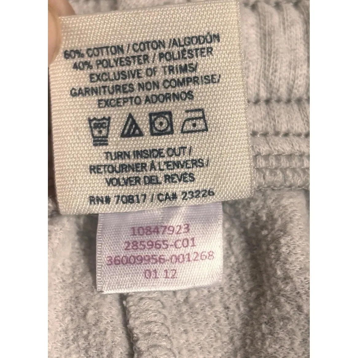 Victorias Secret Pink Y2K Grey Sweat Pants Logo Heart Pull String Waist Sz. XS - Image 7