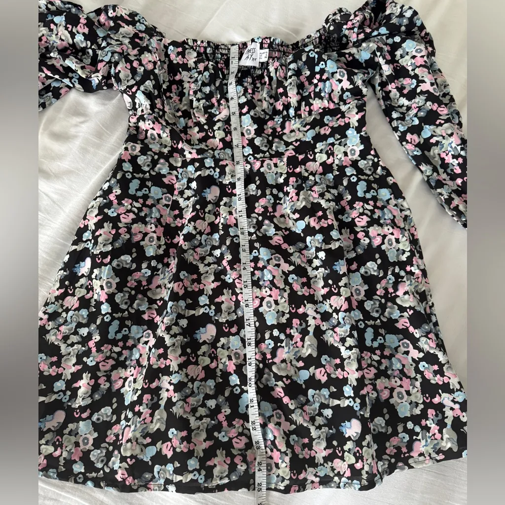 Princess Polly Kassie Long Sleeve Mini Dress in Black Floral Size 6 - Image 11