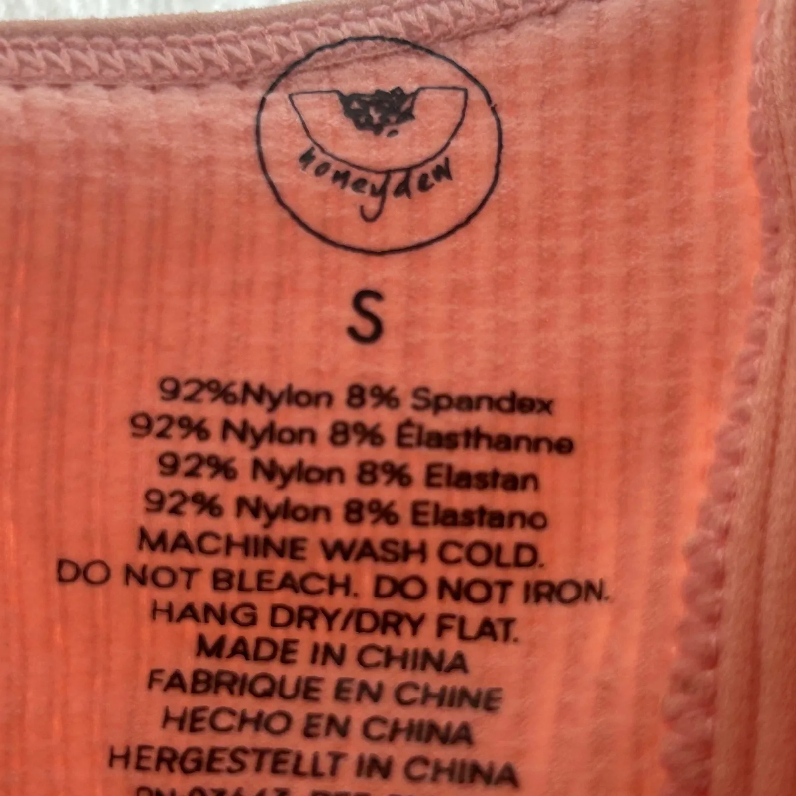 Honeydew Sport Ribbed Racerback Crop Tank Top Women's Size S Pink - Image 4