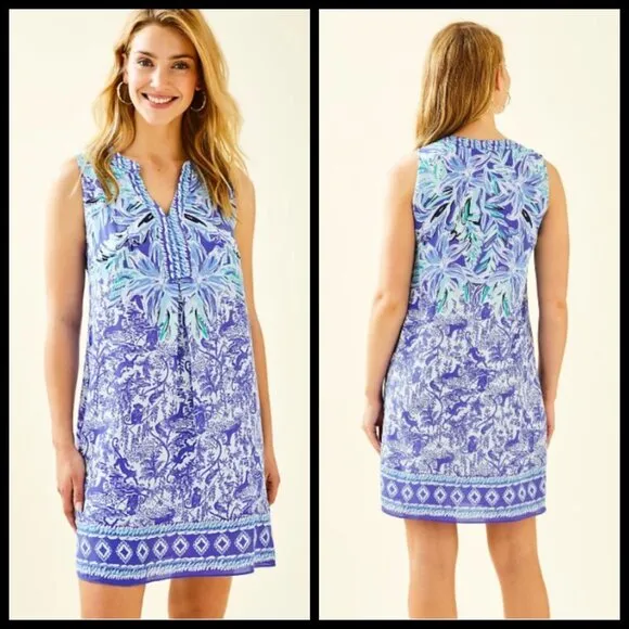 💕LILLY PULITZER💕 Evah Shift Dress High Tide Navy - Image 2