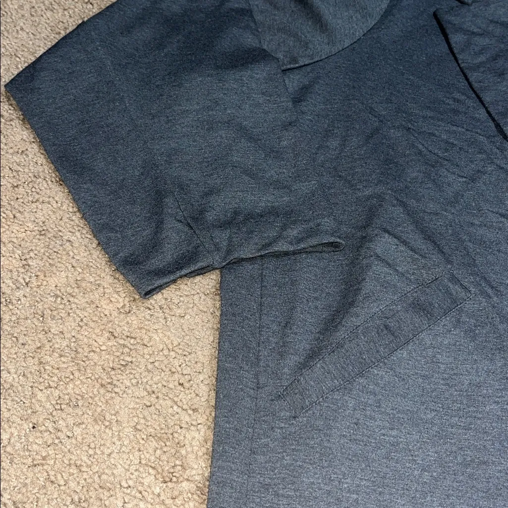 Torrid Jersey Knit Open Front Blazer Longline Collared Jacket Career Gray‎ 6X - Image 5