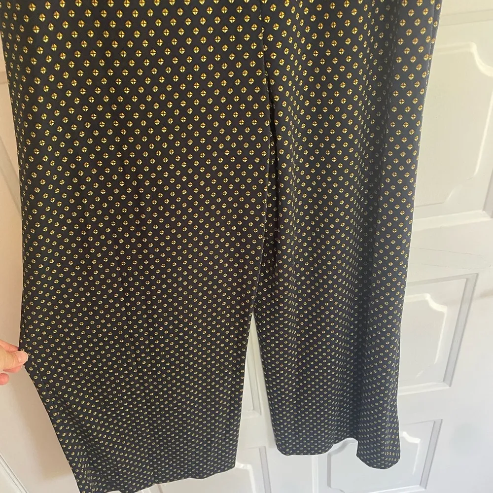 NWT Michael Michael Kors Navy Blue Printed Side Tie wide leg Jumpsuit - Image 10