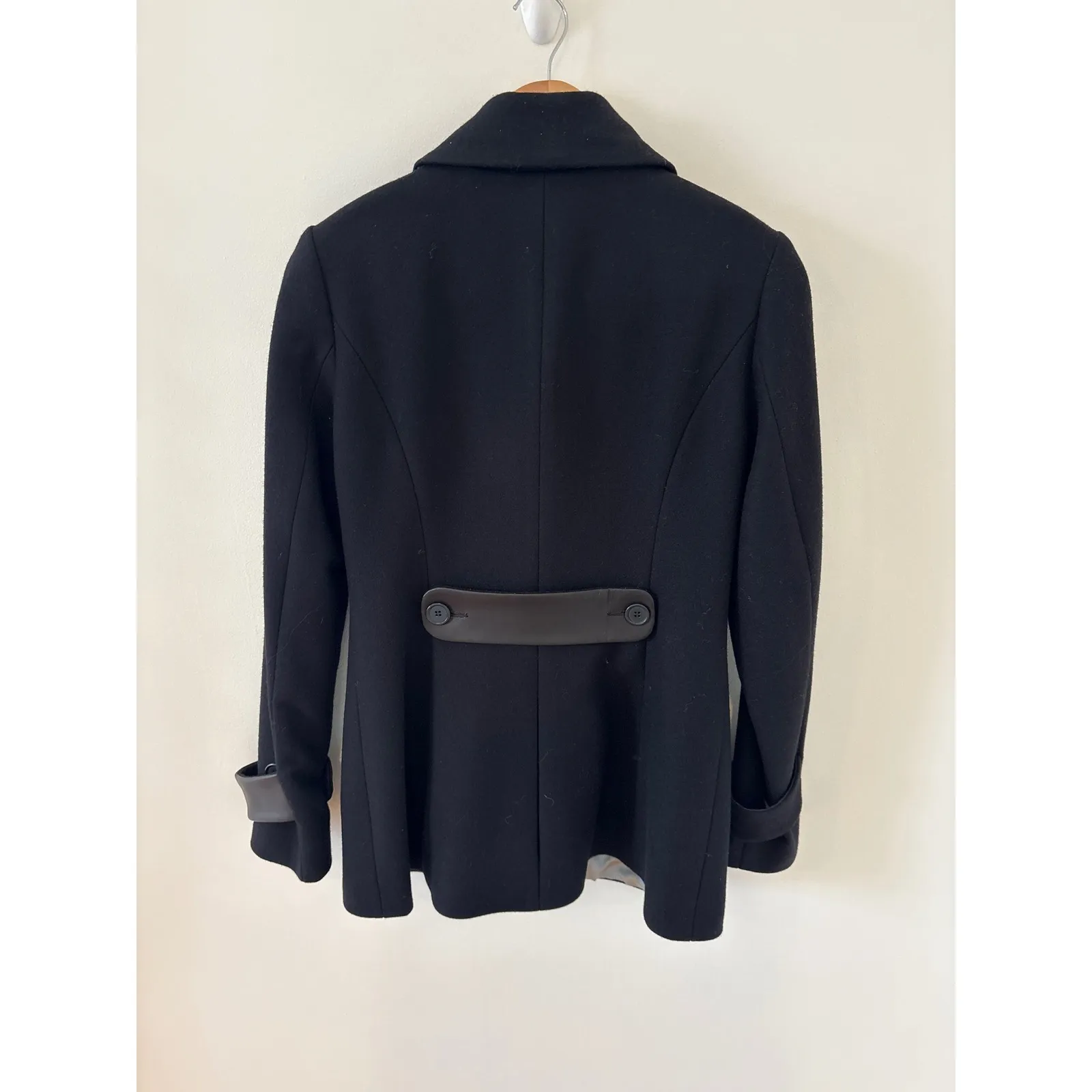 Katherine Hooker Hendre Jacket Black Merino Cashmere‎ Blend Size 2 - Image 7