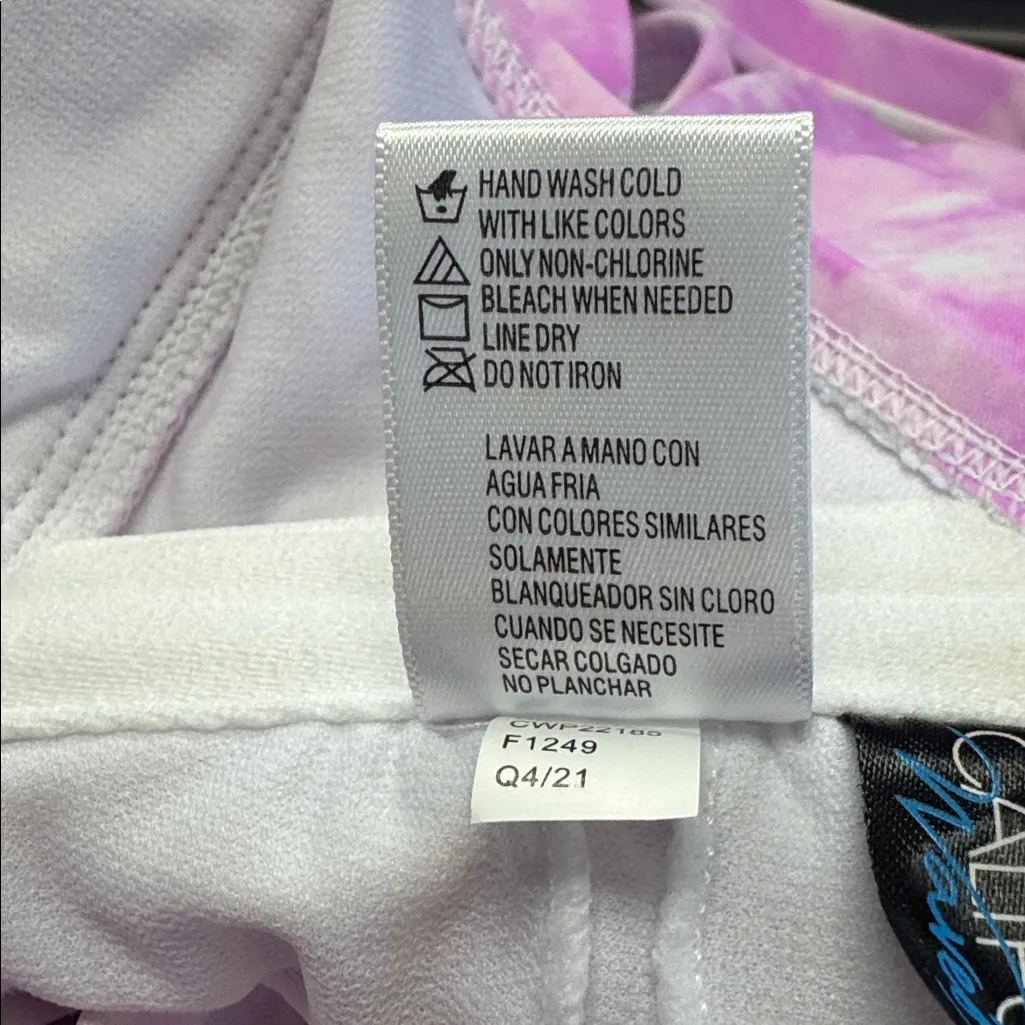 California Waves Plus Size Tie-Dye One-Piece Swimsuit Pink Size 2X 20/22 NWT - Image 8