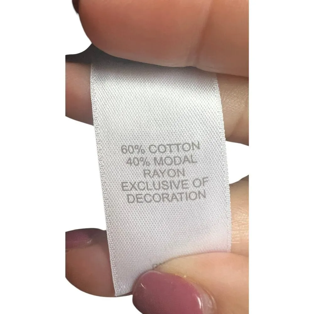 J.Jill Top Women's Medium Navy Blue White Embroidered Mandala Tunic Boho Peasant - Image 6